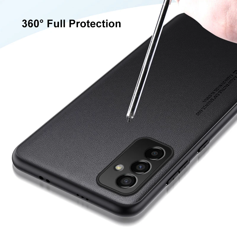 Funda de cuero PU de lujo para Samsung Galaxy M23 5G, funda trasera de silicona mate a prueba de golpes, funda de teléfono de protección completa para Samsung F23 - imagen 4