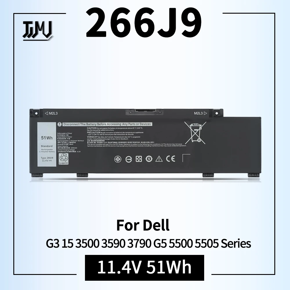 Batería 266J9 para Dell G3 15 3500 3590 3790 G5 15 5500 SE 5505 P89F Inspiron 5490 INS 15PR-1545W 1548BR 1645W 1742BR 1742W