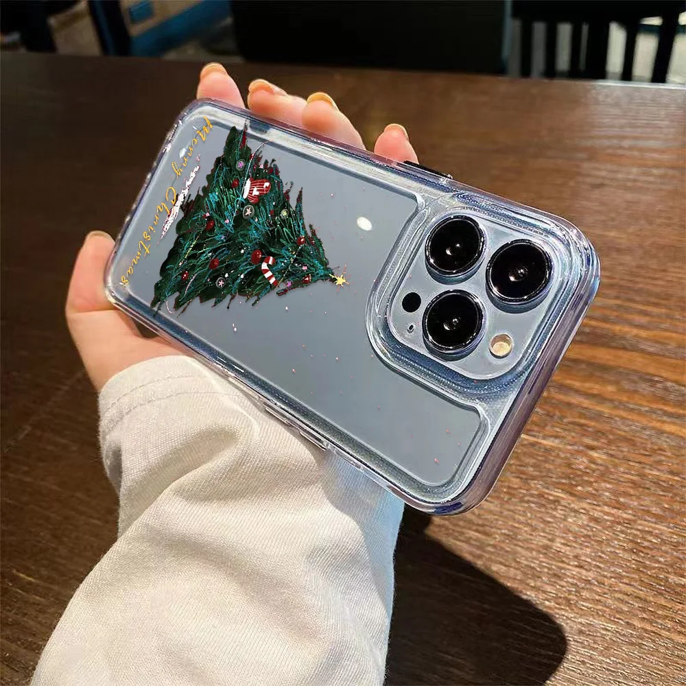Funda de teléfono Feliz Navidad para iPhone 15 16 Pro Max 13 14 11 12 14promax 13promax 16promax 15promax Funda suave transparente - imagen 5
