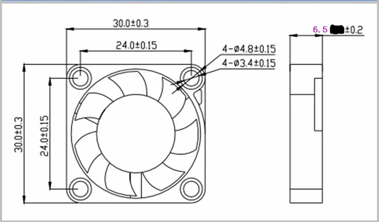 Nuevo refrigerador silencioso delgado de 30cm 5V Mini ventilador pequeño para Sunon MC30060V2-000C-A99 3006 30X30X6mm 0,36 W Maglev DC ventilador de refrigeración sin escobillas - imagen 3