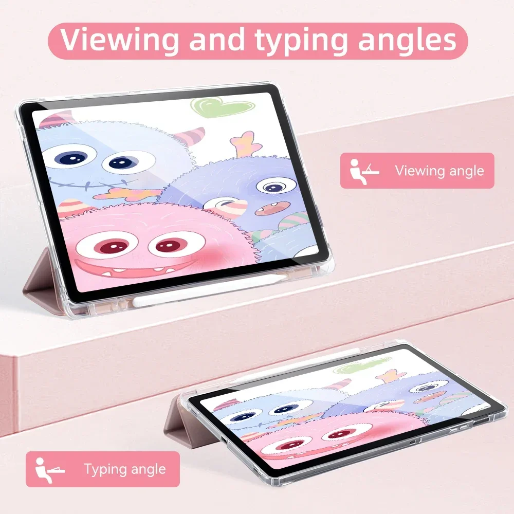 Funda para Samsung Galaxy Tab S9 FE 11 S8 S7 Plus FE 12,4 pulgadas S6 Lite funda trasera transparente para tableta con pestaña con portalápices - imagen 3