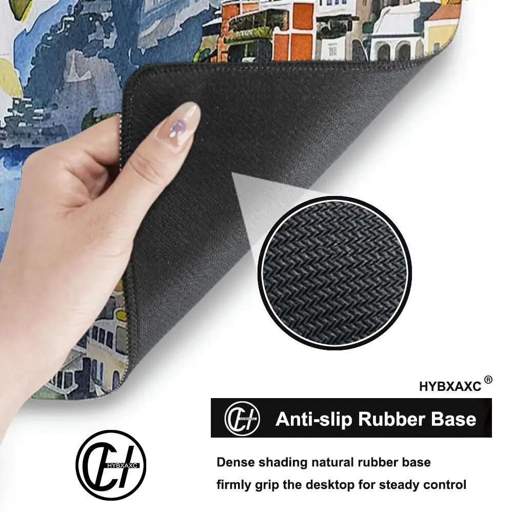 Alfombrilla de ratón antideslizante con diseño de árbol de limón, paisajes italianos, adecuada para ordenadores de oficina, portátiles, juegos de deportes electrónicos, alfombrillas de escritorio, teclado XXL 40x90 - imagen 5