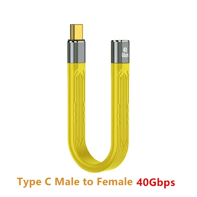 Cable corto de carga rápida 5A PD 100W USB C a tipo C Cable de datos de 40Gbps Cable Thunderbolt 3 4K @ 60Hz para teléfono móvil portátil - imagen 5
