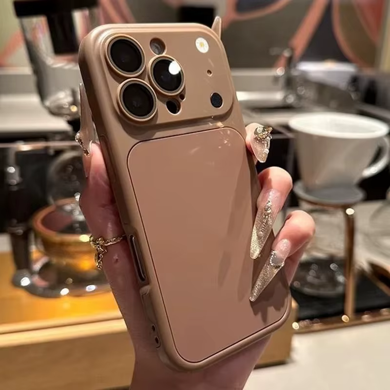 Funda de teléfono de lujo 2 en 1 mate a prueba de golpes para iPhone 17 16 15 14 13 Pro Max 17Pro 16Pro protección de lente de cámara de aire fundas Simple, funda para iphone 17 pro max - imagen 5