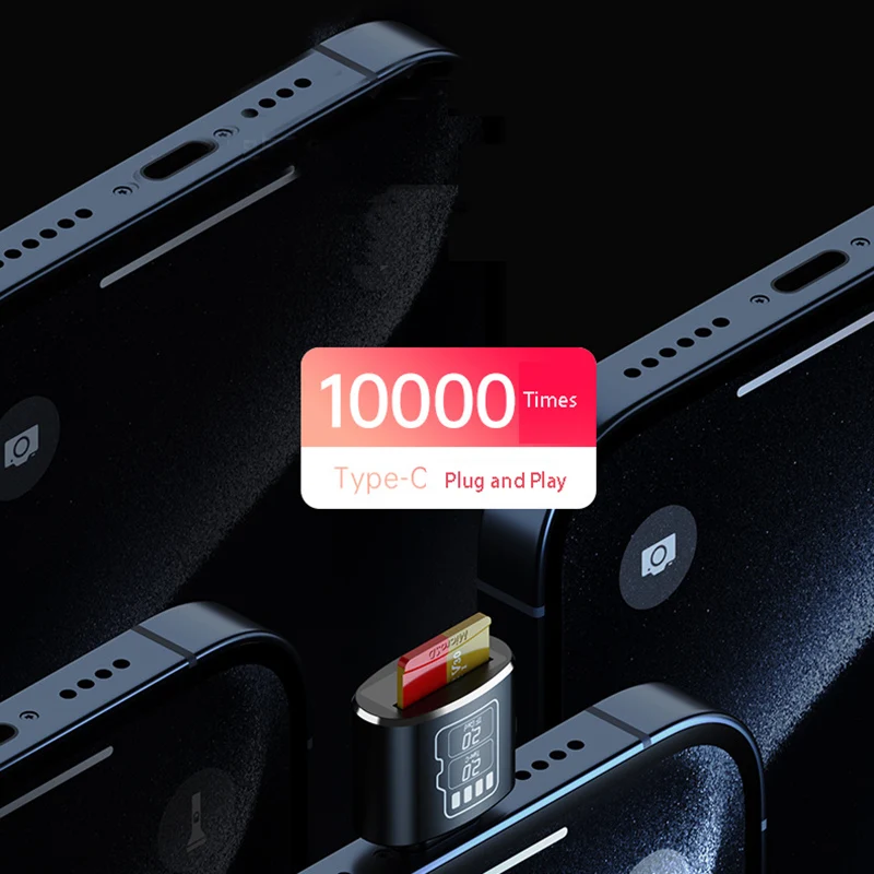 Lector de tarjetas OTG tipo C para unidad Flash Micro SD, grabador de tarjetas de memoria de teléfono TF para iPhone15, Huawei, Xiaomi, adaptador de transferencia de datos - imagen 5