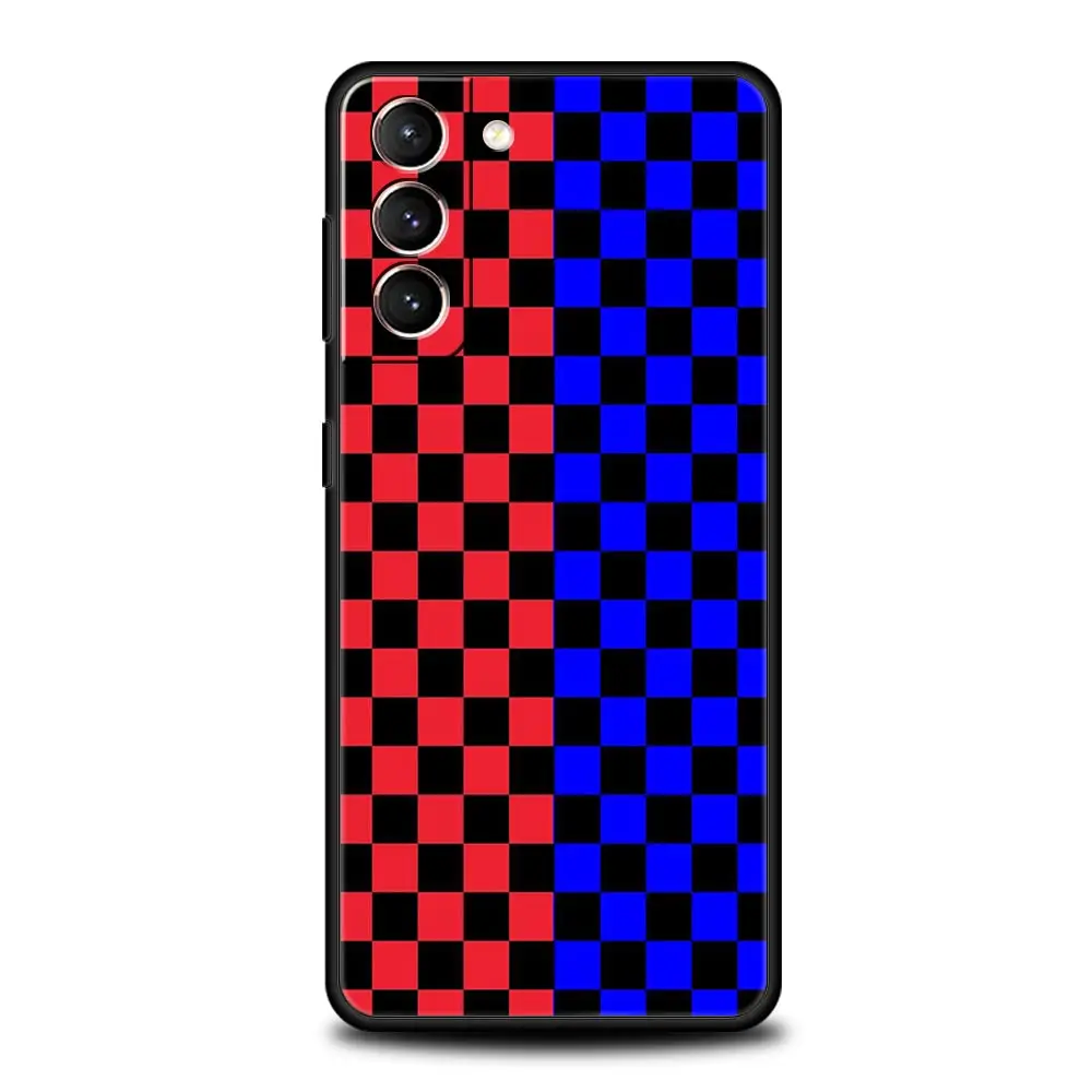 Funda de teléfono con diseño de tablero de ajedrez para Samsung Galaxy S25 Edge S24 S23 S22 S20 Ultra S21 FE 5G S10 Plus, funda suave de TPU - imagen 4