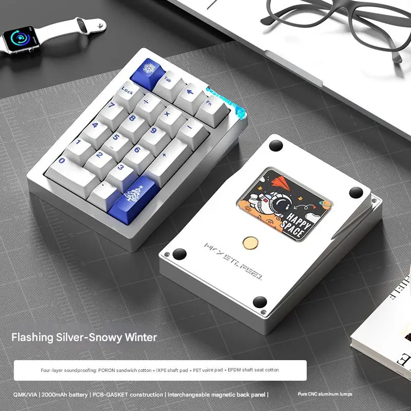 Kit de teclado Weikav Stars21 Plus, teclado mecánico inalámbrico Bluetooth de aluminio duradero de 3 modos, Kit de teclado numérico Rgb de intercambio en caliente