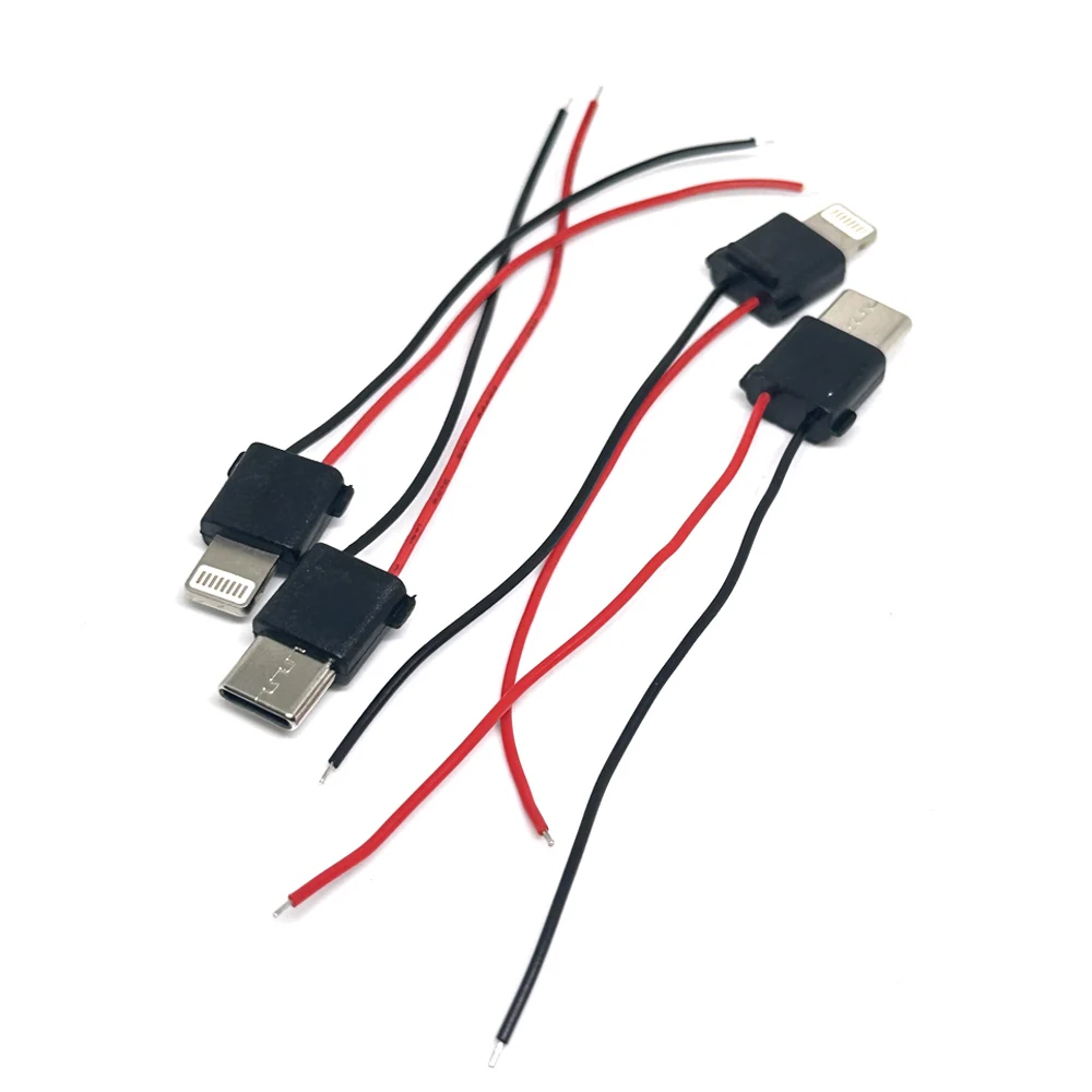 Enchufe macho USB para iphone tipo C, Conector de placa de chip, línea de carga DIY, piezas de adaptador de cable, tipo de soldadura, 2 pines, 1 pieza - imagen 4