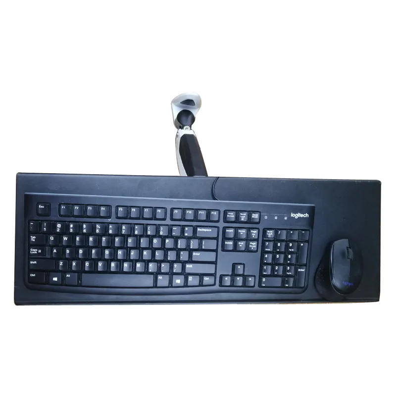 DL-GM111WKY Aluminio 27 pulgadas 0-8kg 360 abrazadera giratoria prensa de aire resorte de gas teclado grande montaje en pared con ratón largo - imagen 2