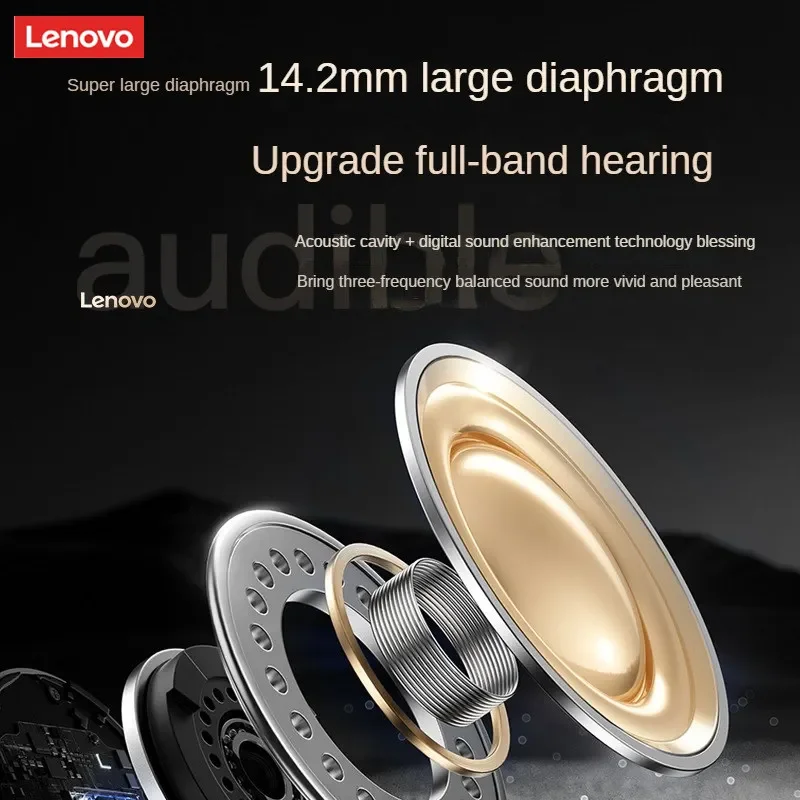 Lenovo-auriculares inalámbricos EA305 TWS, cascos deportivos con Bluetooth 5,4, modo Dual, impermeables, HiFi estéreo, con cancelación de ruido, nuevos - imagen 3