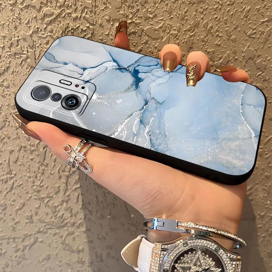 Funda de teléfono suave negra de mármol colorido para Xiaomi Mi 11 12 13 Lite 12X 13 14 15 Pro 10T 11T 12T Pro - imagen 3