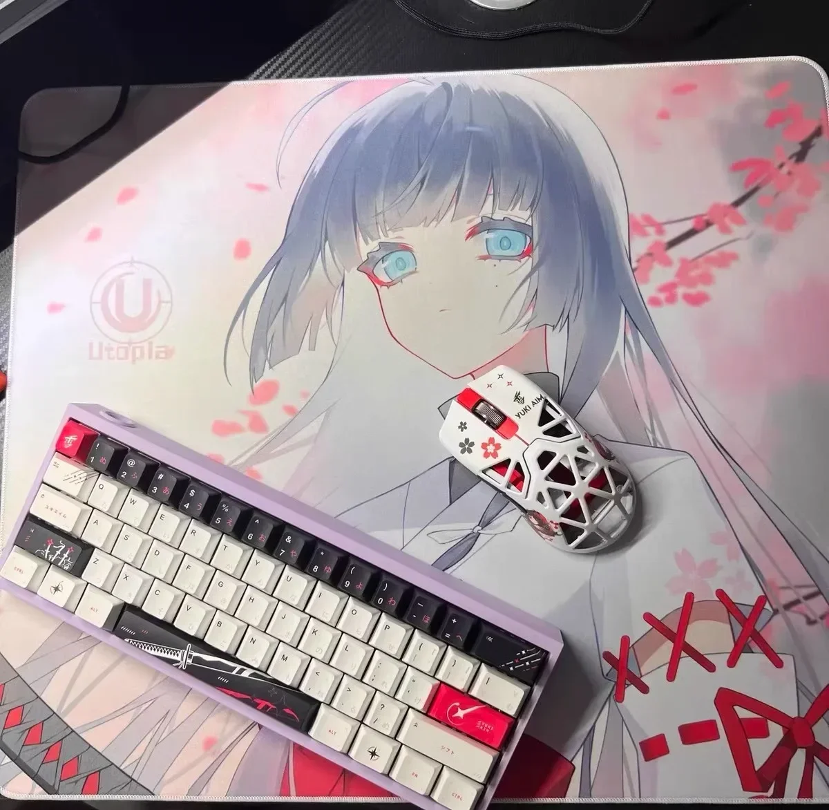 Yuki Aim Keycap raíces japonesas cereza 125key Pbt Keycap personalizado Anime individuación Keycaps para regalos de teclado mecánico - imagen 5