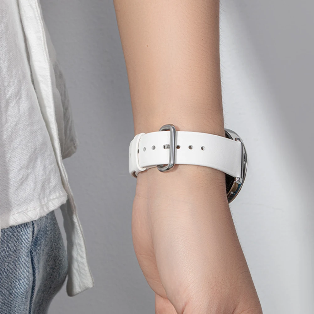 Correa de cuero suave de 18mm para Xiaomi Watch S4, pulsera de 41mm con bucle para Garmin Venu 4 41mm/Venu 2S 3S/265S 255S/Huawei GT6 5 4 41mm - imagen 4