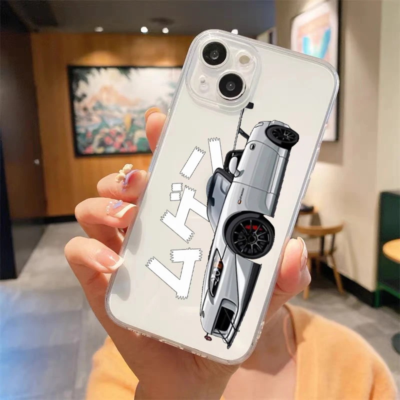 JDM Tokyo Drift Sports Car funda de teléfono transparente a prueba de golpes para iPhone 14, 15, 16, 13, 12, 11 Pro Max, 7, 8 Plus, X, XR, XS, Max, SE - imagen 3