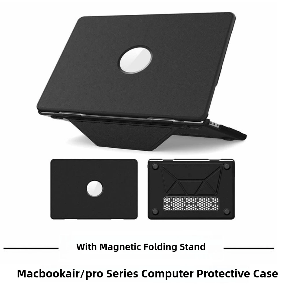 Para MacBook Air 15 funda 2025 M4 modelo A3241 M3 15,3 M2 soporte de cuero PU para portátil MacBook 2020-2025 Air 13,6 Pro 13 14 16,2 - imagen 2