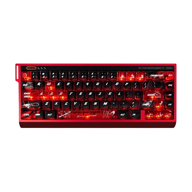 타이탄 네이션 체인소 맨 키캡 기계식 키보드 마그네틱 스위치 키캡 핵력 반투명 PBT 게임 플레이어용 - imagen 5