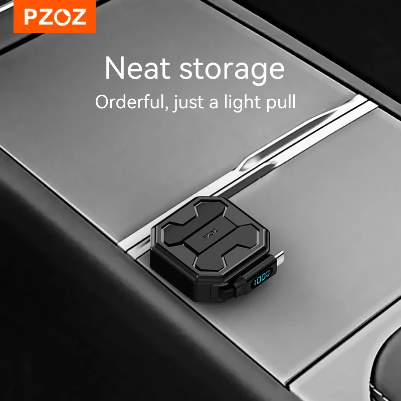 PZOZ 100W C to C Retractable Cable USB to Type C Lightning Digital Display PD Fast Charging Cable Data Wire For iPhone 17 16 14 - imagen 5