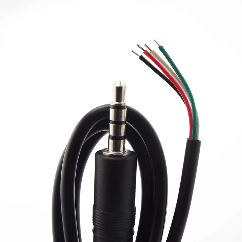 Conector macho y hembra de 3,5mm, 3 pines, 4 pines, 0,3 M, 1M, Cable de extensión de Audio, línea de cabeza auxiliar de 3,5mm, Cable de auriculares estéreo DIY - imagen 3