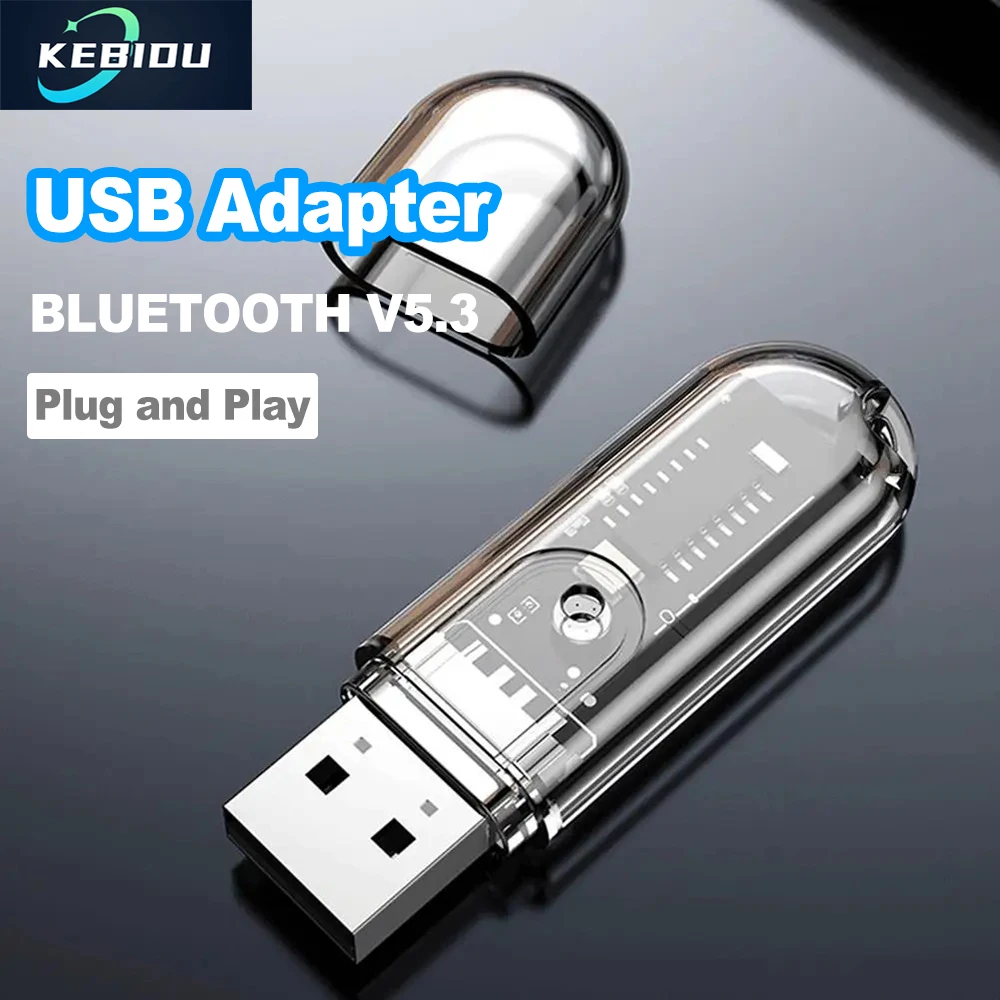 Receptor USB Bluetooth 5,3, Dongle USB, adaptador de Audio inalámbrico Bluetooth, receptor de Audio Bluetooth, llamada manos libres para altavoz de coche