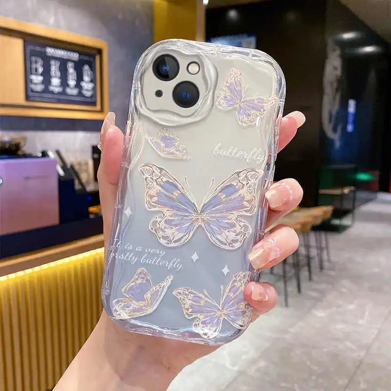 Funda con cadena de flor y mariposa gradiente para Xiaomi POCO X5 X3 X6 Pro C65 X4 NFC GT F3 F4 M3 M4 M6 F6 Pro 12 11 Lite 5G NE 12T 14 - imagen 5