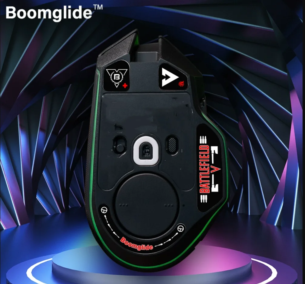 BOOMGLIDE GlassMouse compatible con Razer Basilisk V3Pro Mouse patines de vidrio con borde curvo redondo personalizado - imagen 2