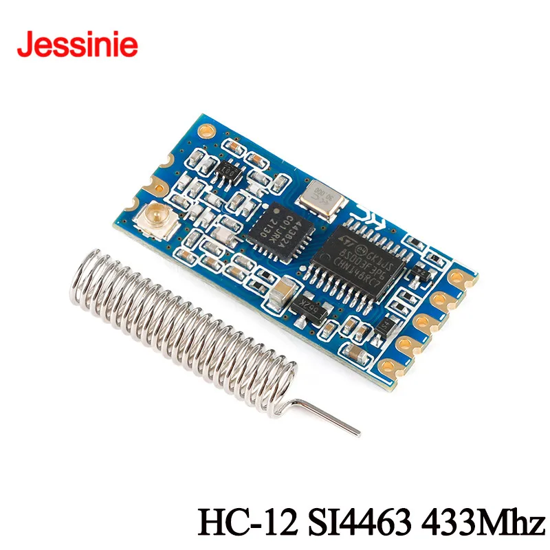 Módulo de puerto serie inalámbrico Wifi, placa de recepción y transmisión PCB, piezas, SI4463, 433Mhz, HC12, 1KM, 1000m, 433MHz, 5 HC-12/1 unidad