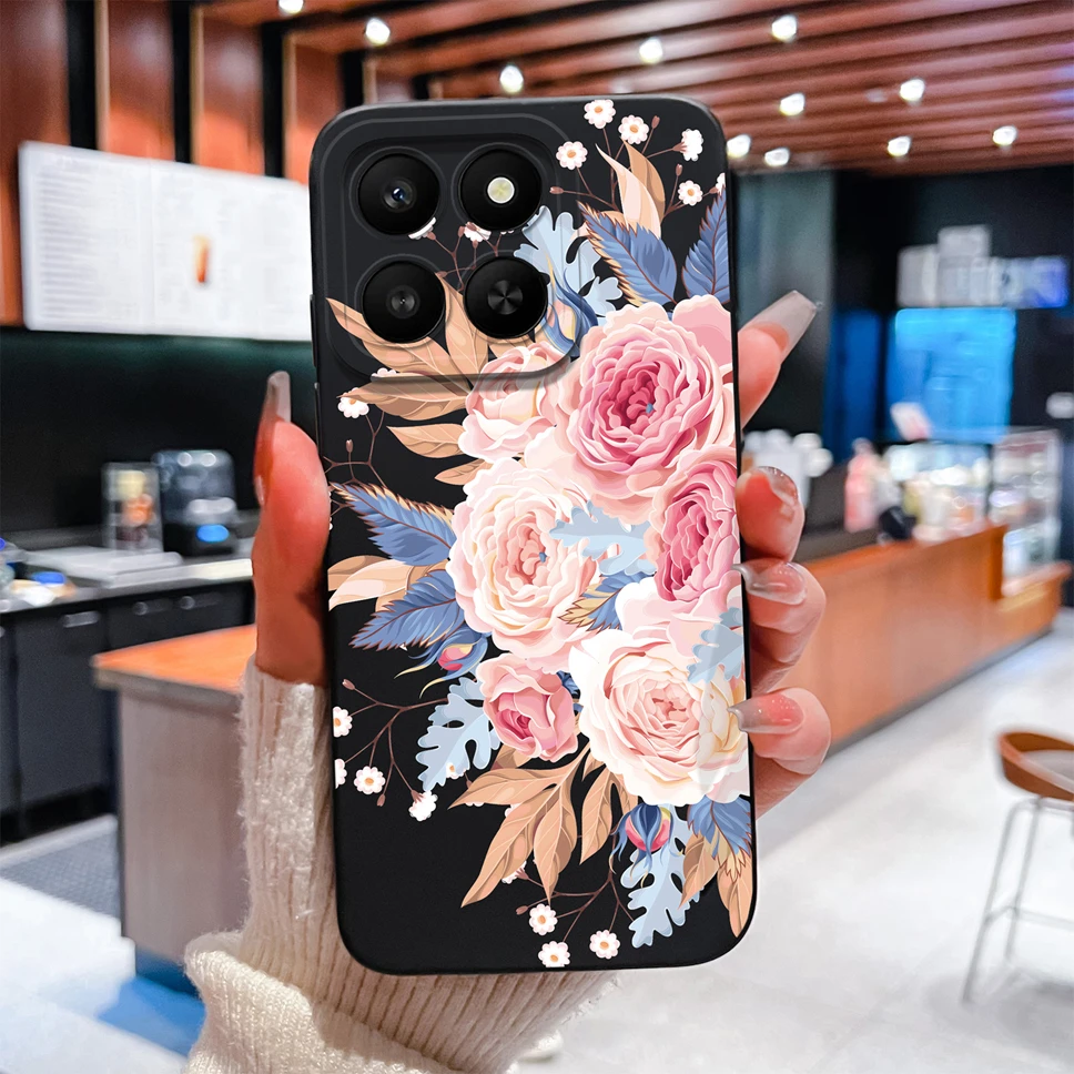 Para Honor X7d X9d X70 5G funda de teléfono flores de moda silicona líquida suave carcasa a prueba de golpes de alta calidad para Honor X 7D contraportada - imagen 4