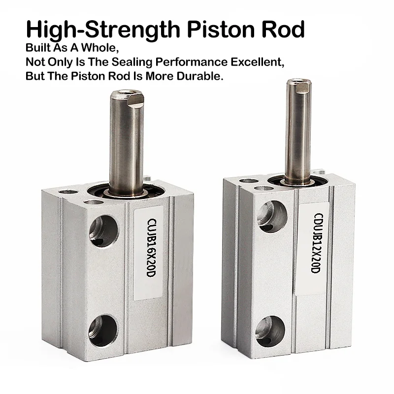 Cilindro de aire neumático pequeño, instalación gratuita, 12mm, 16mm, 20mm, carrera 5/10/15/20/25/30mm, CUJB/CDUJB12/16/20 - imagen 4