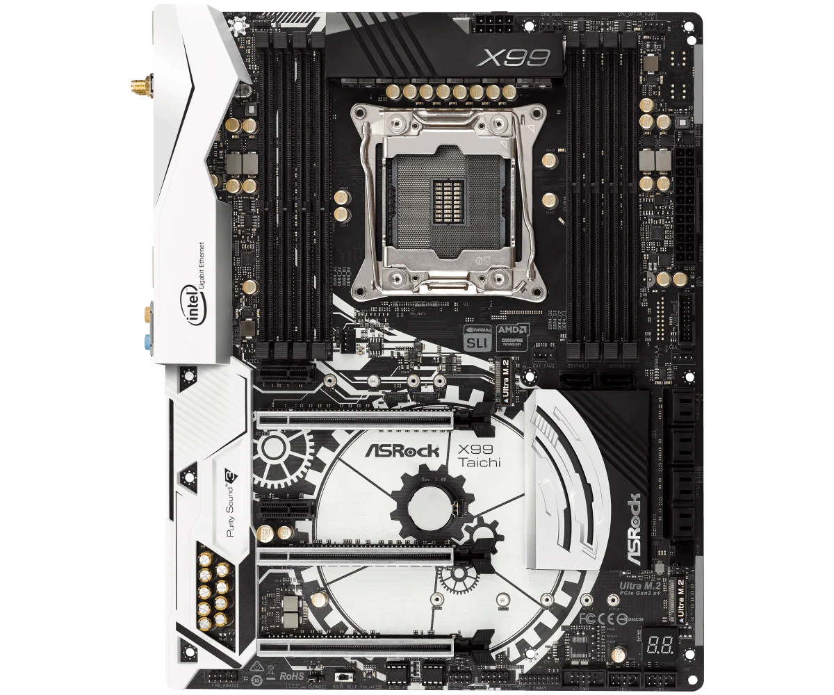 Placa base X99 ASRock X99 Taichi Motherboar LGA 2011-3 8 x DDR4 256GB compatible con E5-2698 v4 2609 v3 i7-6900K v4 cpu M.2 ATX - imagen 4