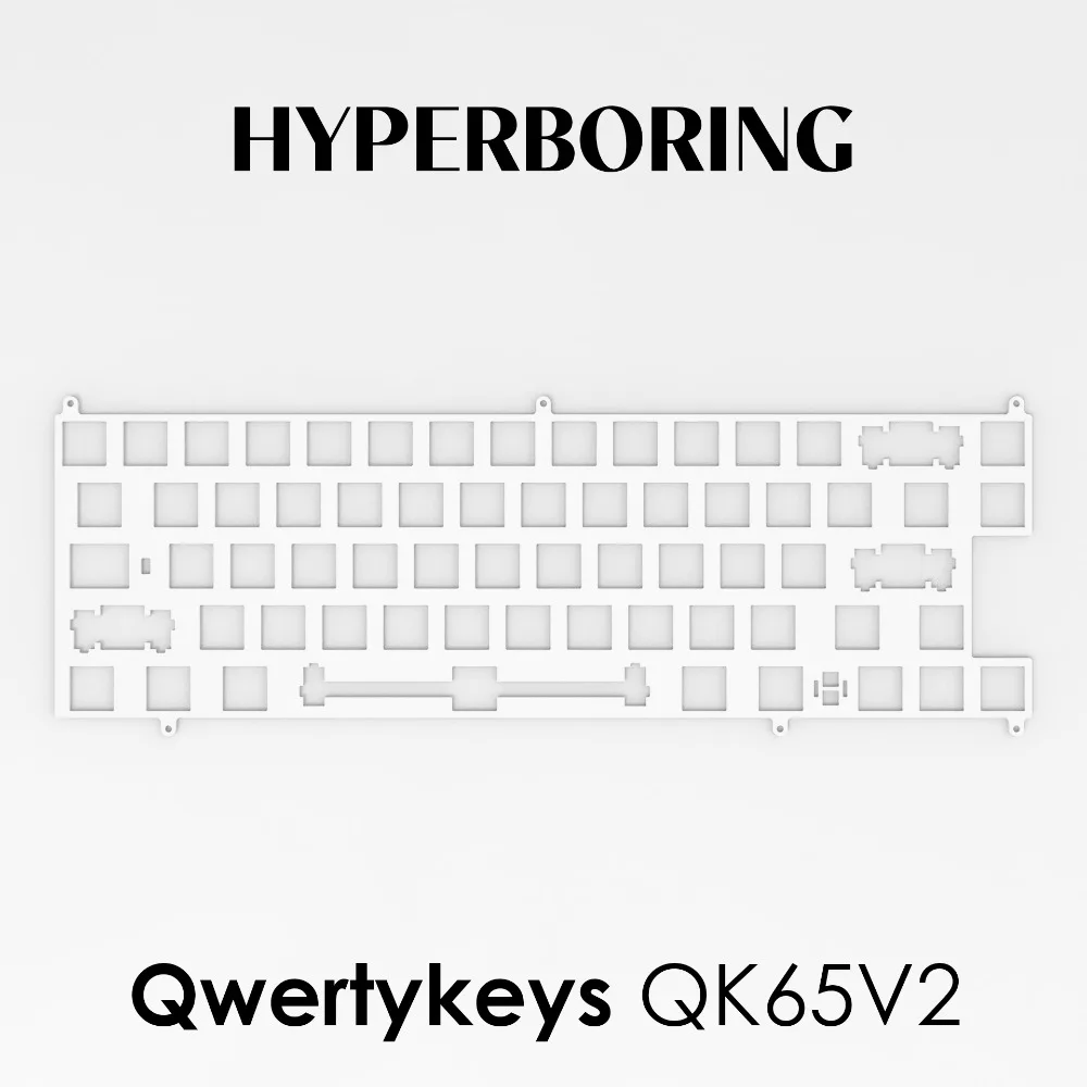 Placa de posicionamiento Qwertykeys QK65V2 para teclado mecánico PP PC POM CF Alu Fr4 placa de latón accesorios de teclado para juegos personalizados - imagen 4