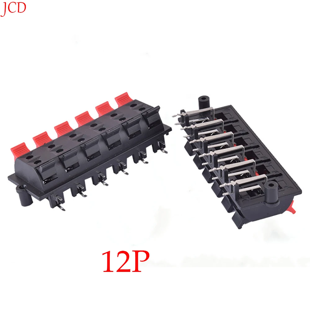 Conector Banana externo WP, amplificador de altavoz de 12 Pines, Clip de cable, enchufe de Audio WP12, interruptor de Terminal de resorte LED de 12 polos, 1 piezas