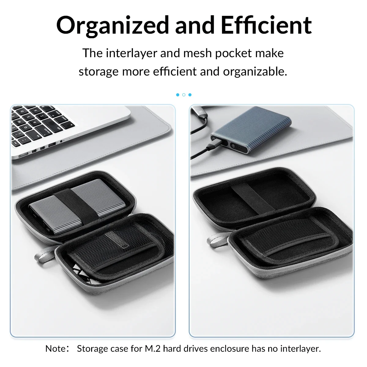 ORICO 2,5 ''3,5'' HDD bolsa de almacenamiento para disco duro externo/caja de disco duro M.2/auriculares/almacenamiento de gran capacidad de disco U - imagen 4