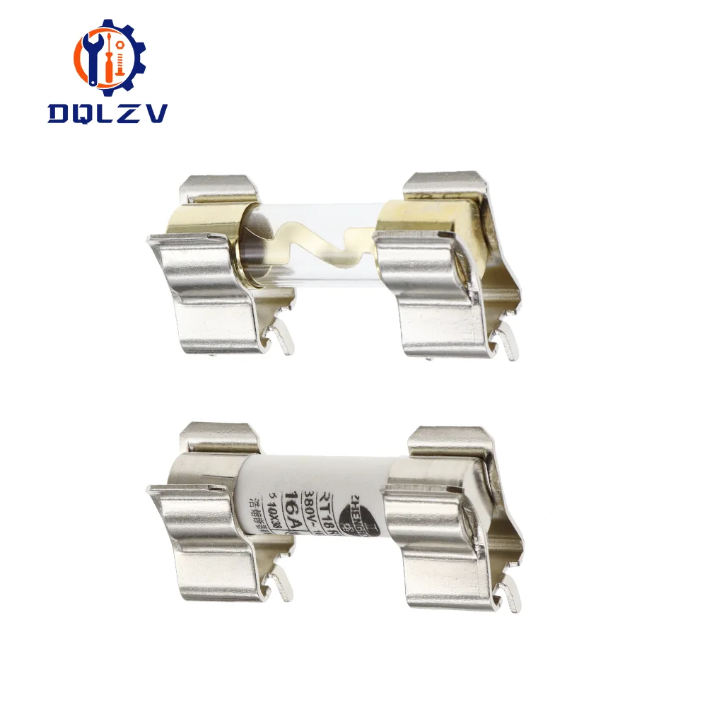 Clip de fusible de 10x38mm, soporte de fusible, cabezal de seguro, abrazadera de cobre, soporte de tubo de fusible de 10x38MM - imagen 4