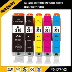 5 uds PGI-270 CLI-271 270xl 271xl cartuchos de tinta compatibles para canon MG7720 TS8020 TS9020 TS6020 impresora 270 271 PGI270 cli271