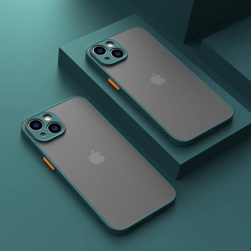 Nueva armadura parachoques funda de teléfono a prueba de golpes para iPhone 15 11 12 13 Mini 14 Pro XR X Xs Max 7 8 Plus SE 2020 funda dura de silicona Capa - imagen 2