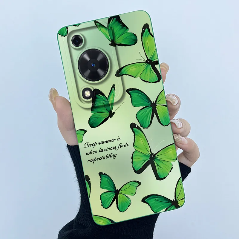 Para Huawei Nova Y72 funda de teléfono moda simplicidad flor mate carcasa de silicona para Huawei Nova Y72S Y63 Y 72 carcasa trasera - imagen 2