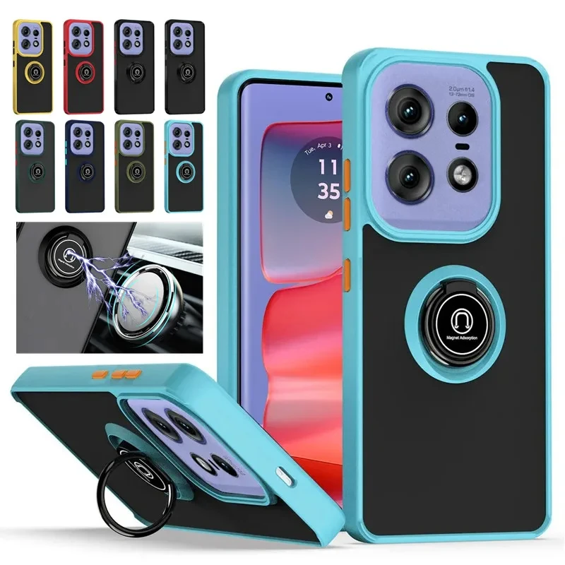 Funda de armadura para MOTO Edge 50 Ultra X50Ultra Edge 50 Fusion, lujosa Funda magnética con anillo mate para MOTO Edge50 Pro - imagen 2