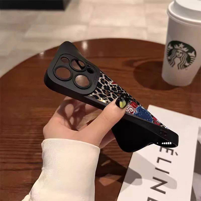 Funda de teléfono con estampado de guepardo, diseño de estrella y leopardo Vintage, para iPhone 16E 16 15 14 13 12 11 Pro Max XS X XR 7 8 Plus 16 - imagen 5