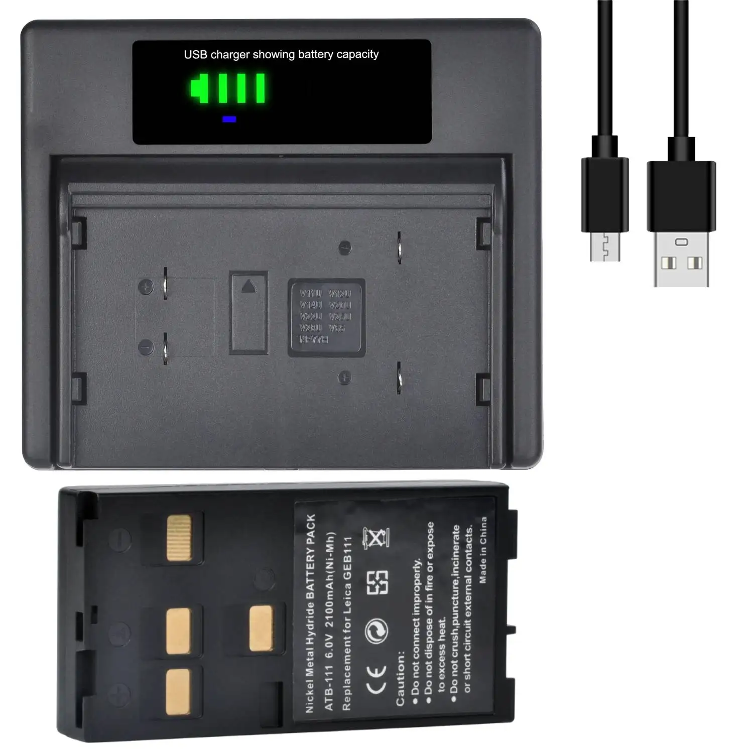 Batería Batmax GEB111 GEB112 con cargador para Leica GPS500 GS50 GS50 GPS RCS1100 SR500 DNA03 DNA10 equipo de encuesta