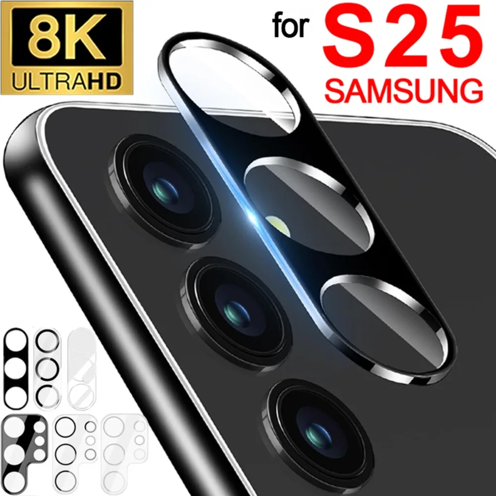 Protector de lente de cámara 3D para Samsung Galaxy S25 Ultra Plus S25Ultra, cubierta completa trasera, accesorios de protección de vidrio templado para cámara