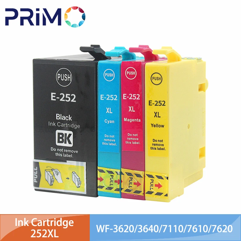 Cartucho de tinta T252XL 252XL 252 XL E-252XL Compatible con impresora Epson WorkForce WF-3620 3640 7110 7210 7610 7620 7710 7720
