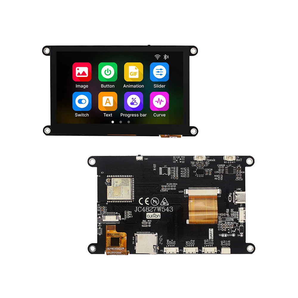 ESP32-S3 Placa de desarrollo LCD de 4,3 pulgadas 8M PSRAM 4M FLASH táctil capacitiva 480*272 módulo de pantalla con WIFI y Bluetooth - imagen 4