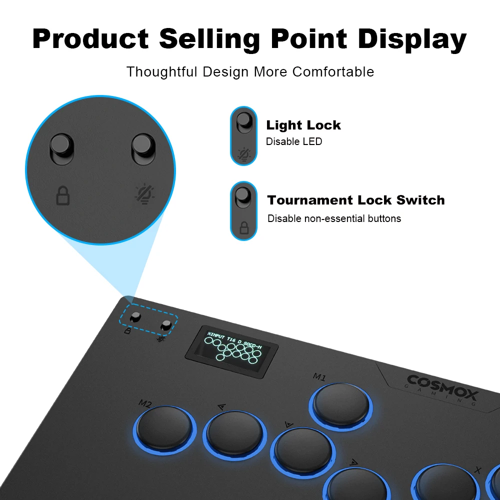 Alta42-COSMOX M Ultra Mgen 2 controlador sin palanca para Ps4 Ps5 interruptor de vapor PC Hitbox Joystick Arcade Fight teclado para juegos - imagen 5