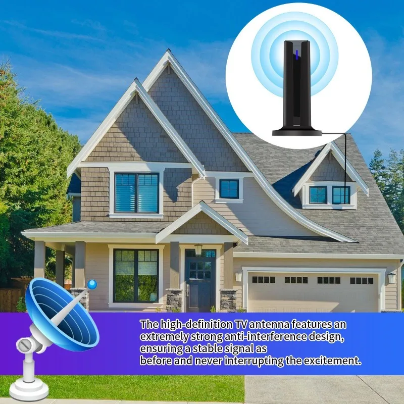 Nueva antena de TV Digital para interiores Smart TV, amplificador de señal de recepción de largo alcance, compatible con antena de alta definición 4K 1080P - imagen 5