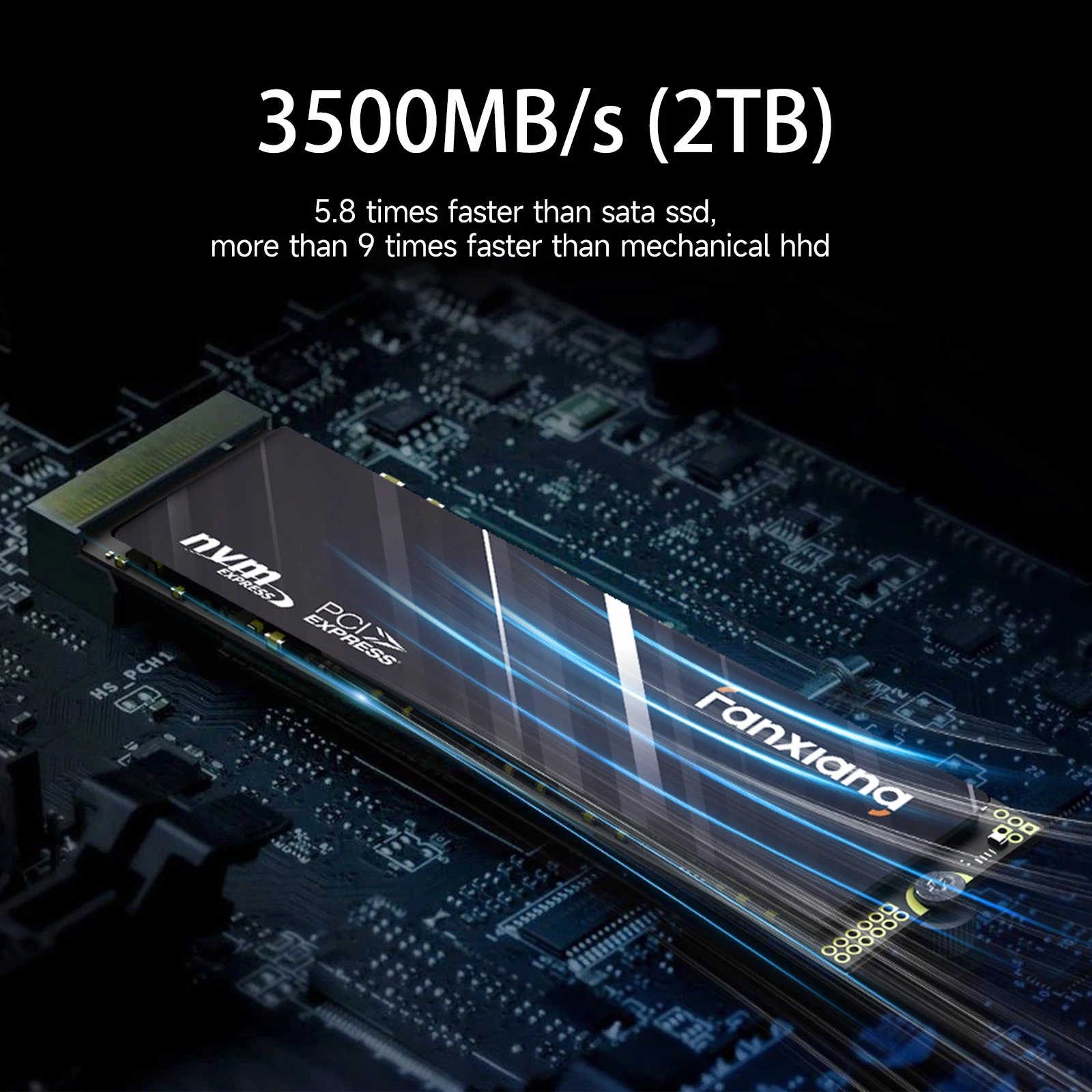 Fanxiang S501Q M.2 SSD disco duro 512GB 1TB 2TB 3500MB/s NVMe M2 SSD 512GB PCIe 3,0 unidad interna de estado sólido para ordenador portátil de escritorio - imagen 3