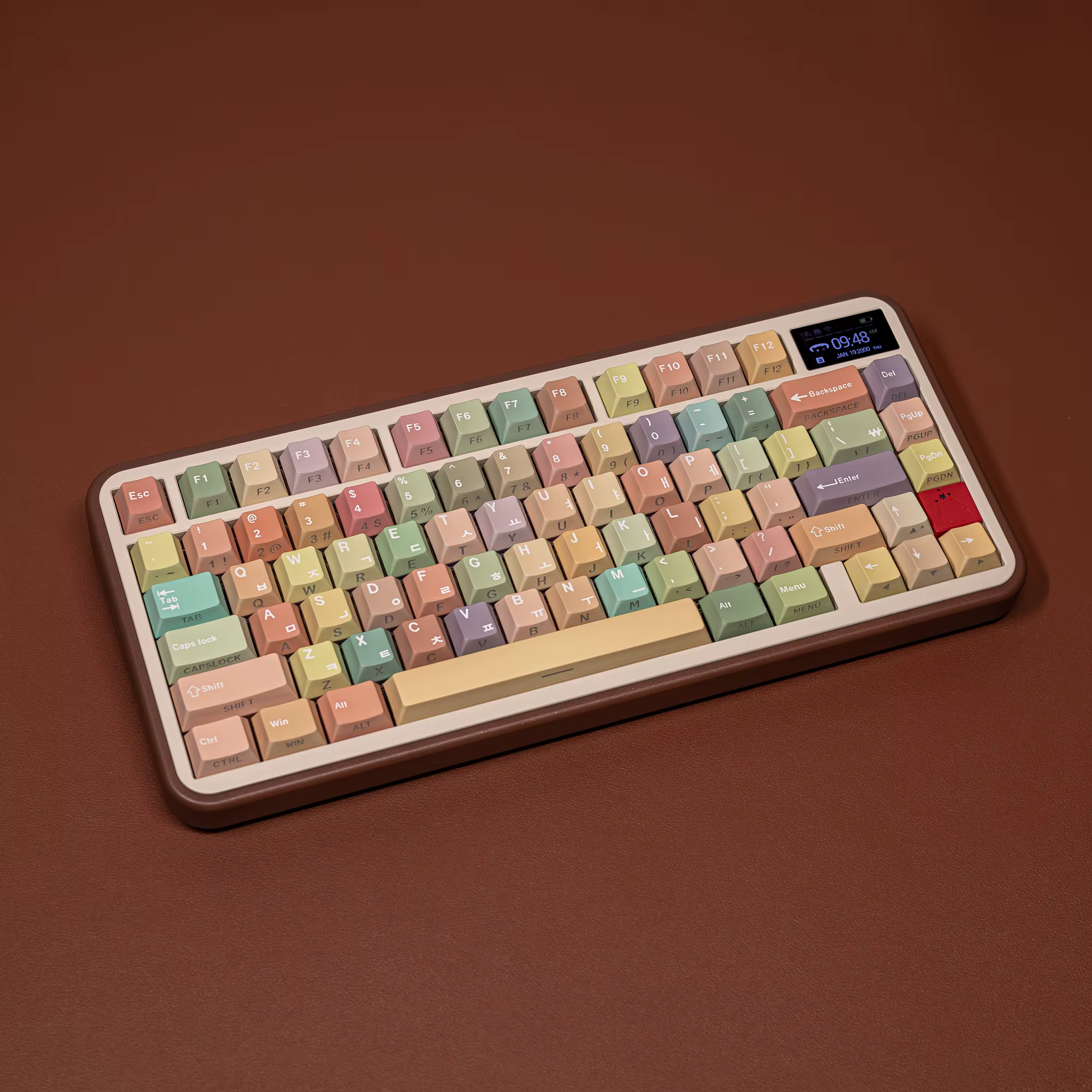 Teclas DE doble impresión Dye-Sub PBT luz lateral perfil Cherry 131 teclas DE/FR/KR/RU/AR/JP/ES para teclado mecánico diseño ISO F75 - imagen 5