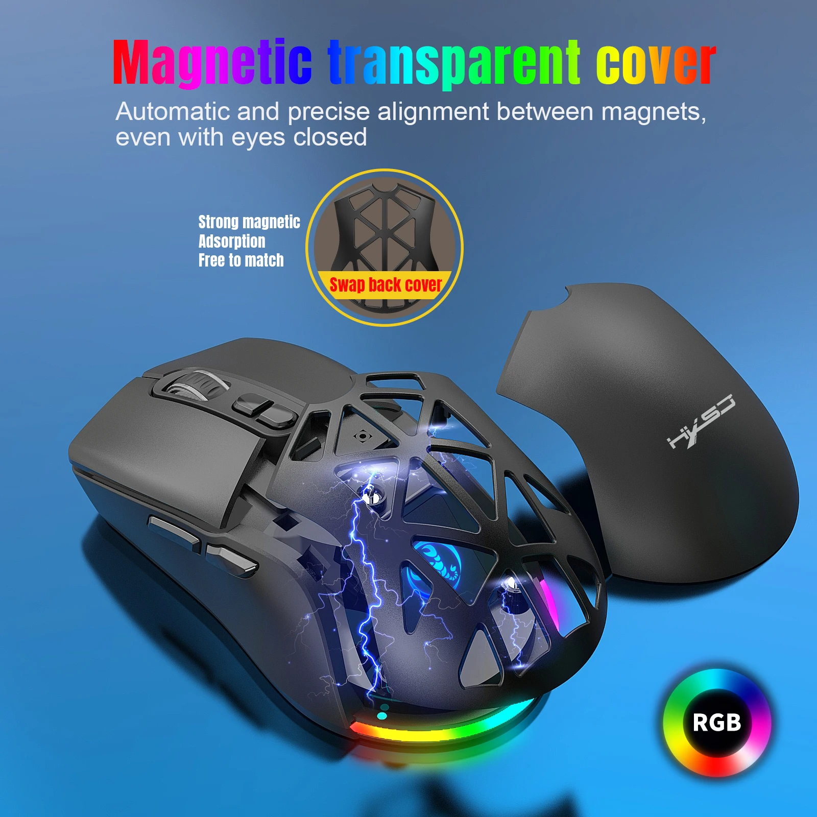 Ratón óptico ergonómico y ajustable para juegos de ordenador portátil, T26 Mouse inalámbrico de modo Dual, 2,4G + BT5.1, 4800 - imagen 5