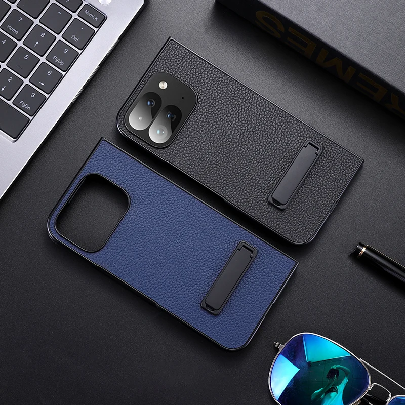 Funda de cuero de alta calidad, carcasa de plástico duro a prueba de golpes con soporte, plegable, para Google Pixel 9 Pro - imagen 4