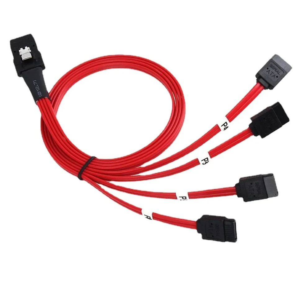 Cable SAS SATA mini-sas SFF-8087 a 4 SATA, Cable Mini SAS 4i SFF8087 36P a 4 SATA 7P, Cable 12 1/0 Gbps, 5M, datos de disco duro - imagen 2