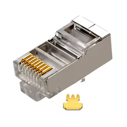 Cable Ethernet RJ45 Cat6 STP 1000Mbps Macho Chapado Oro